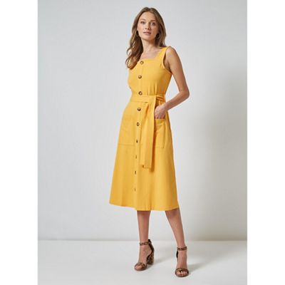 Yellow Belted Dress